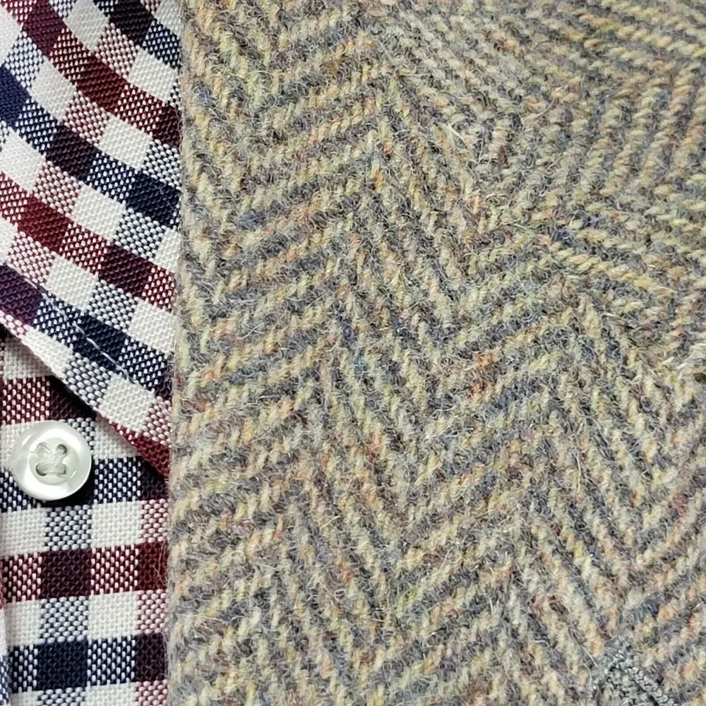 VTG Farah Men's Tweed‎ Sport Coat Blazer Two Button Herringbone Wool Size 42L
